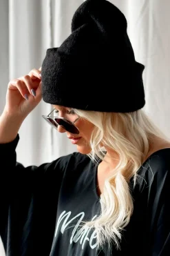 Chamonix alpakka beanie, musta