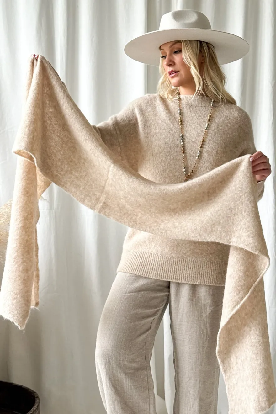 Chamonix alpakkahuivi, beige
