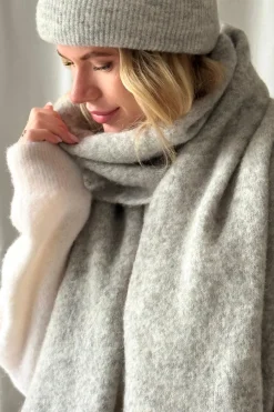 Chamonix alpakkahuivi, pearl grey