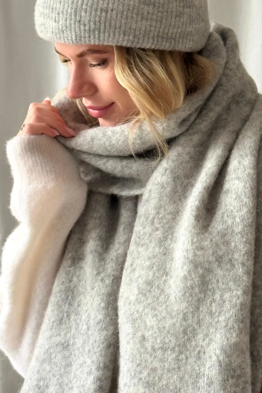 Chamonix alpakkahuivi, pearl grey