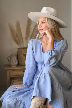 Charly pellavamekko, heavenly blue