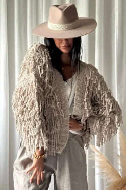 Coachella neuletakki, beige