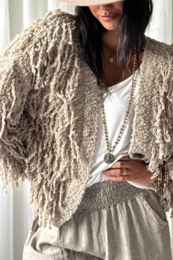 Coachella neuletakki, beige
