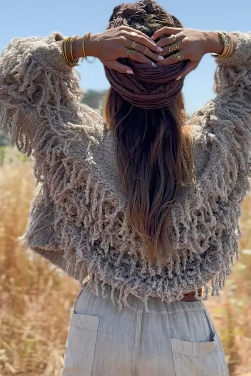 Coachella neuletakki, beige