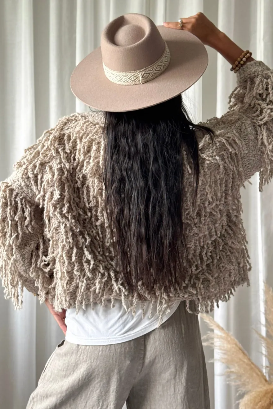 Coachella neuletakki, beige
