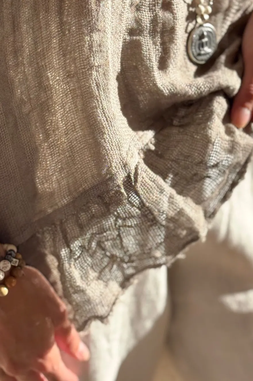 Costa mesh pellavapaita, taupe