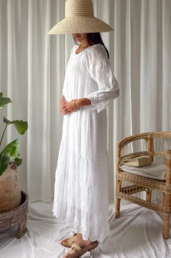 Daisy Dreams silkkiviskoosimekko, valkoinen