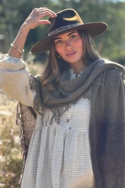 Editha pellavamekko, beige check