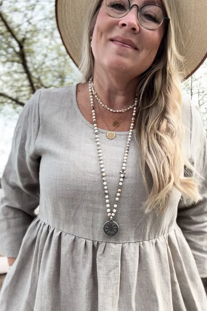 Emma pellavamekko, natural