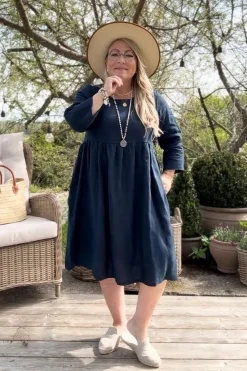 Emma pellavamekko, navy