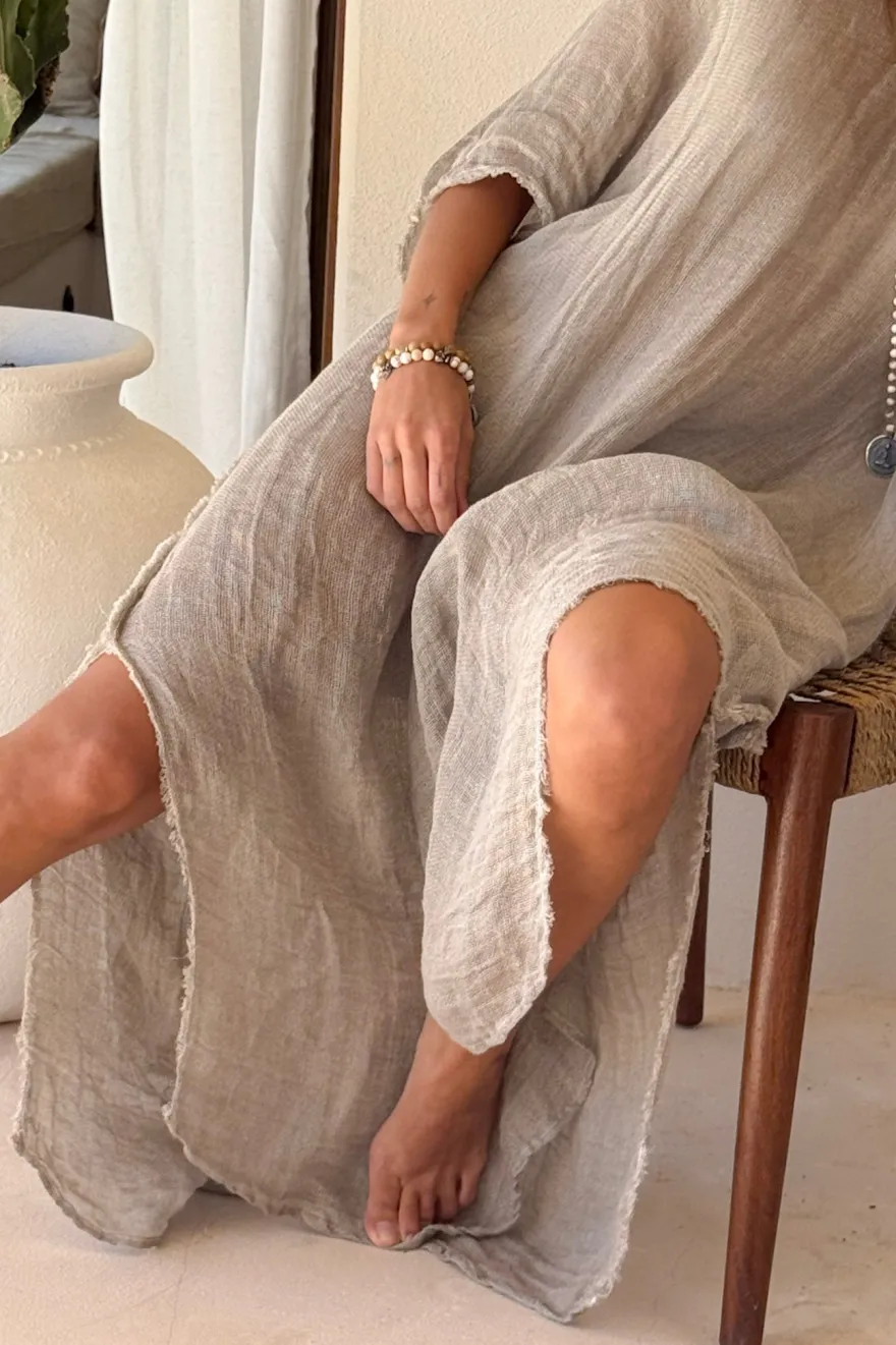 Esme mesh pellavakaftaani, cashmere