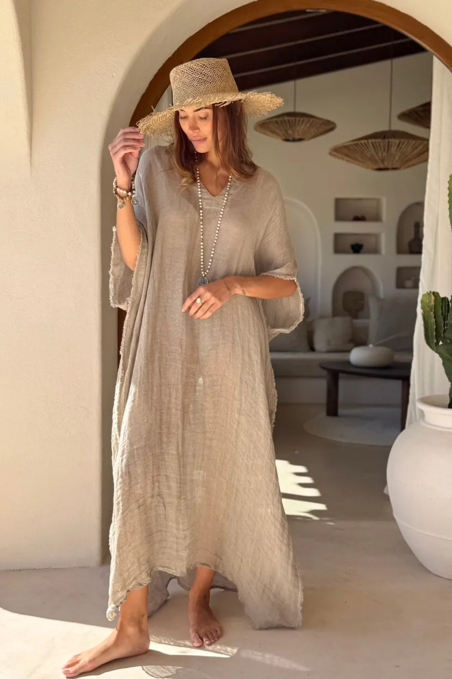 Esme mesh pellavakaftaani, cashmere