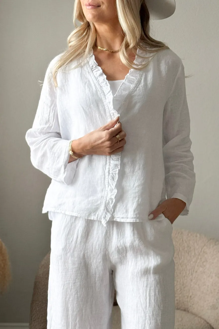 Essie pellavapaita, valkoinen