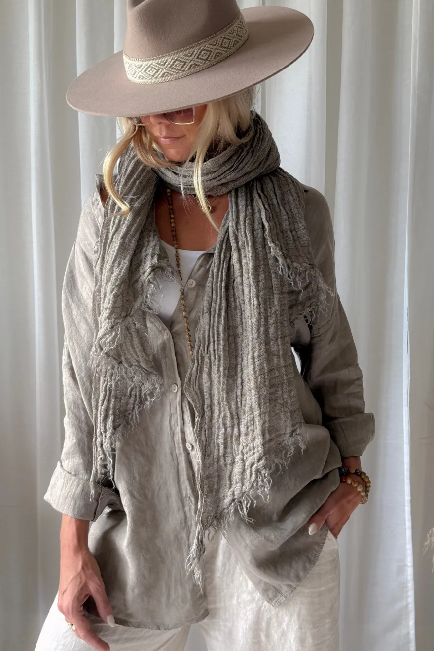 Everyday pellavapaita, taupe
