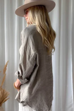 Everyday pellavapaita, taupe