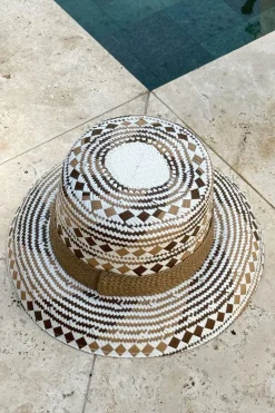 Fantasia sombrero hattu, beige ruskea