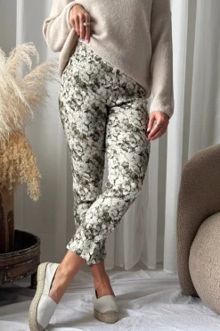 Fimi stretch housut, flower chocolat