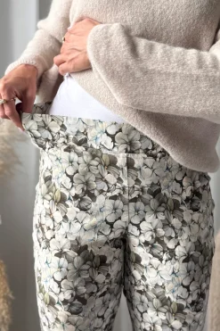 Fimi stretch housut, flower chocolat