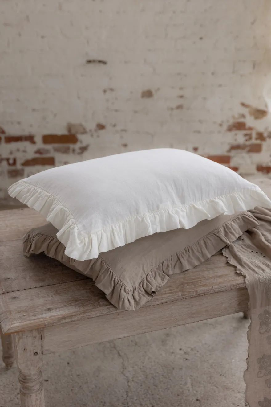Frill pellavatyynyliina, antique white