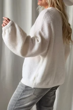 Gretta alpakkaneule, luonnonvalkoinen