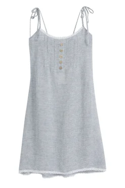 Hanko pellavamekko, blue stripe