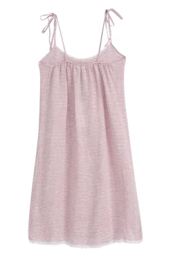 Hanko pellavamekko, pink stripe
