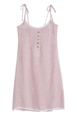Hanko pellavamekko, pink stripe