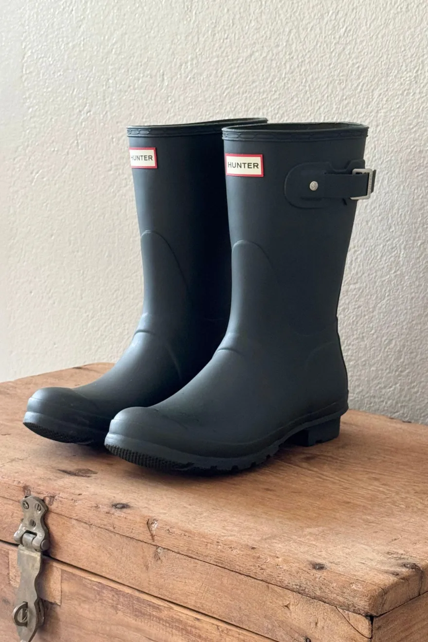 Hunter original short kumisaappaat, tumma oliivi