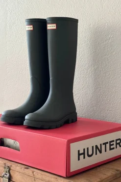 Hunter unisex downpour kumisaappaat, tumma oliivi