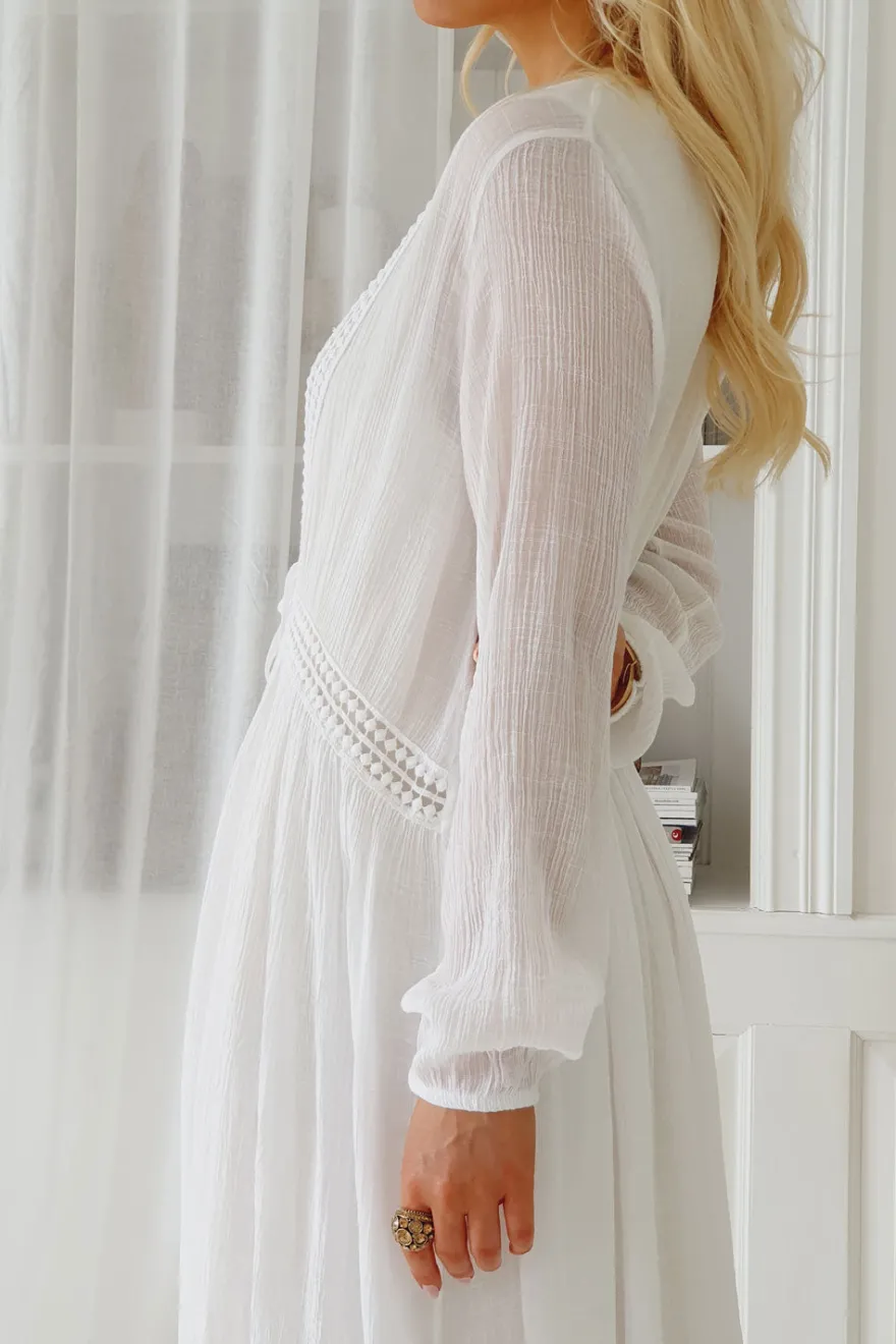 Iris kaftaani, valkoinen