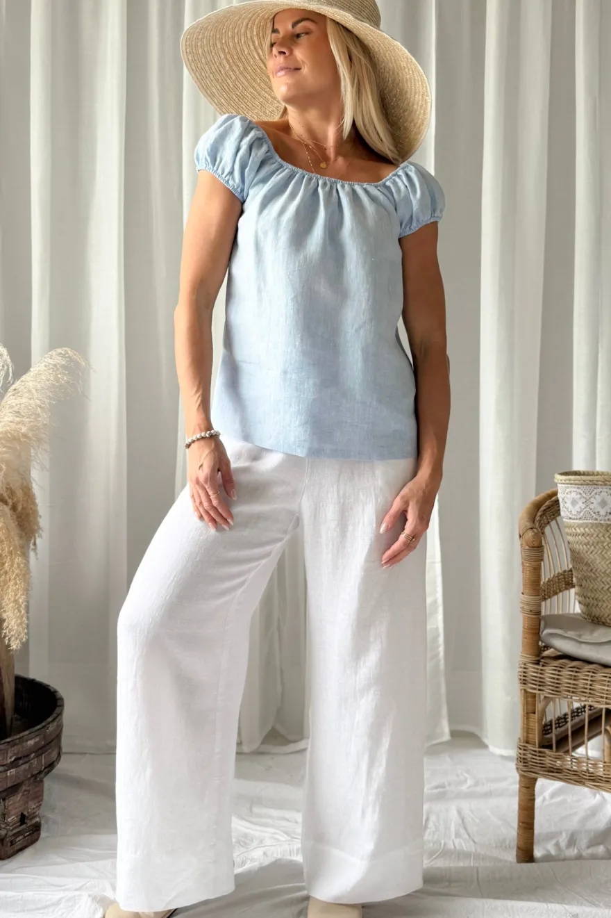 Isabel pellavapaita, oxford blue