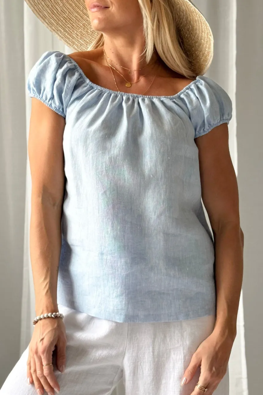 Isabel pellavapaita, oxford blue