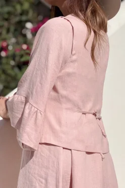 Jessica pellavaliivi pitsitaskulla, sorbet pink + white lace