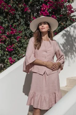 Jessica pellavaliivi pitsitaskulla, sorbet pink + white lace