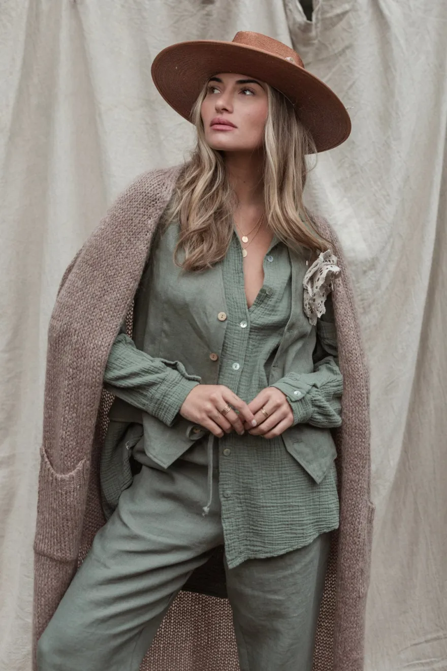 Jess pellavaliivi, camo vihreä
