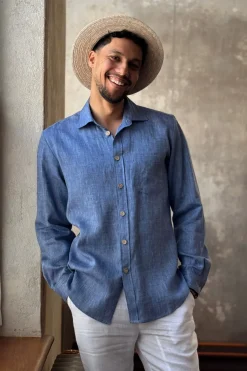 John pellavapaita, denim blue