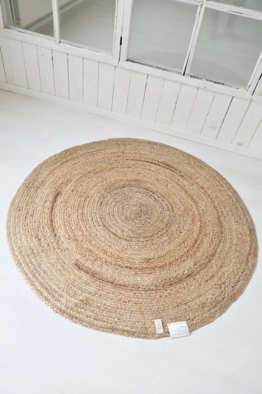 Juuttimatto pyöreä 160cm, natural