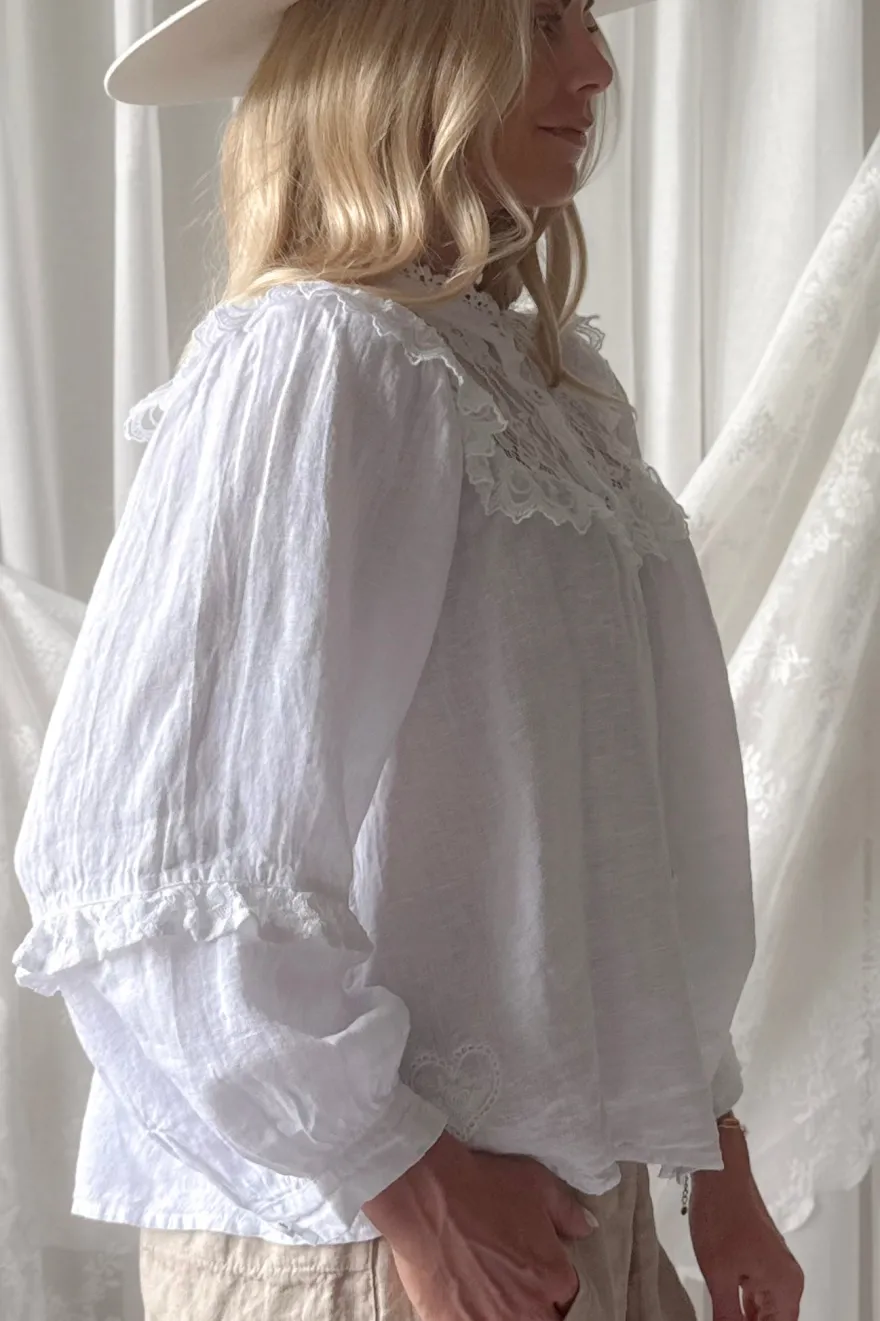 Lace muse pellavapaita, valkoinen