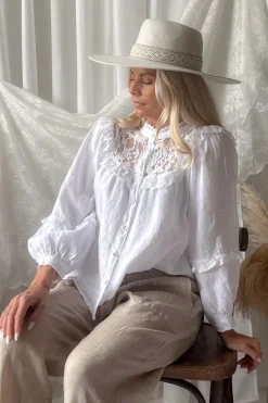 Lace muse pellavapaita, valkoinen