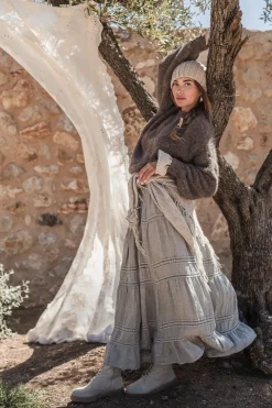 Lace Salsa pellavahame, taupe