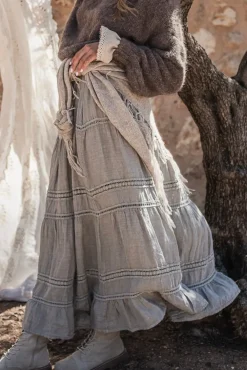 Lace Salsa pellavahame, taupe