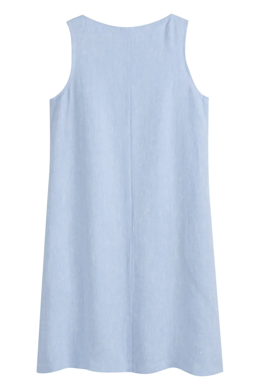 Less is More pellavamekko, oxford blue