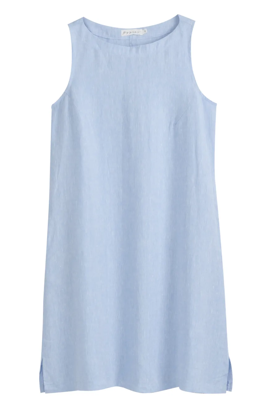 Less is More pellavamekko, oxford blue