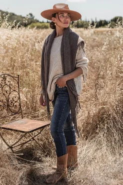 Lise alpakkasekoiteneule, beige