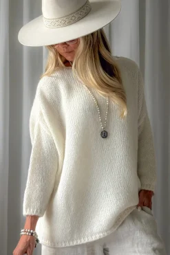 Lise alpakkasekoiteneule, luonnonvalkoinen