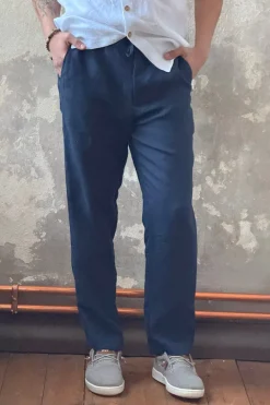 Loose pellavahousut, navy
