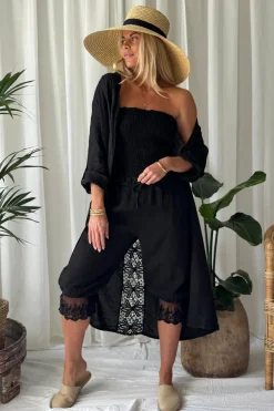 Louisa pellavatakki, musta