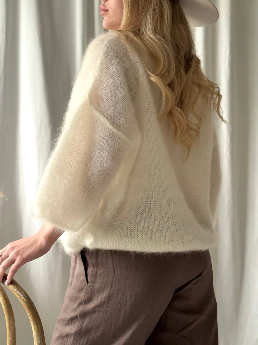 Love spell mohairneule, off white