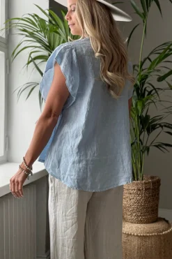 Maiken pellavapaita, vaaleansininen