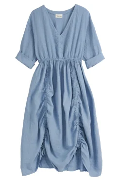 Maravilla pellavamekko, denim blue